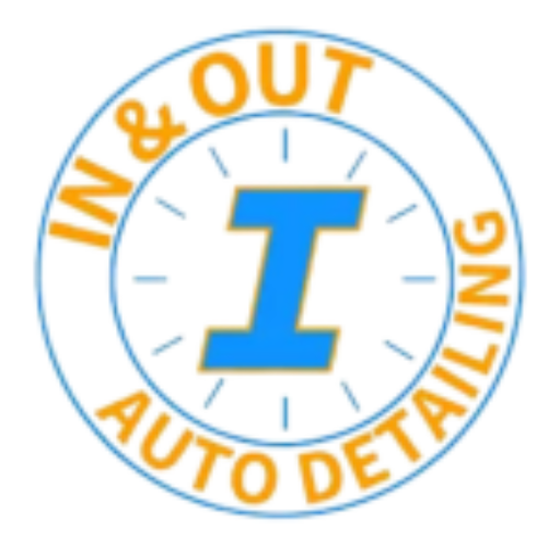 in and out auto detailing logo